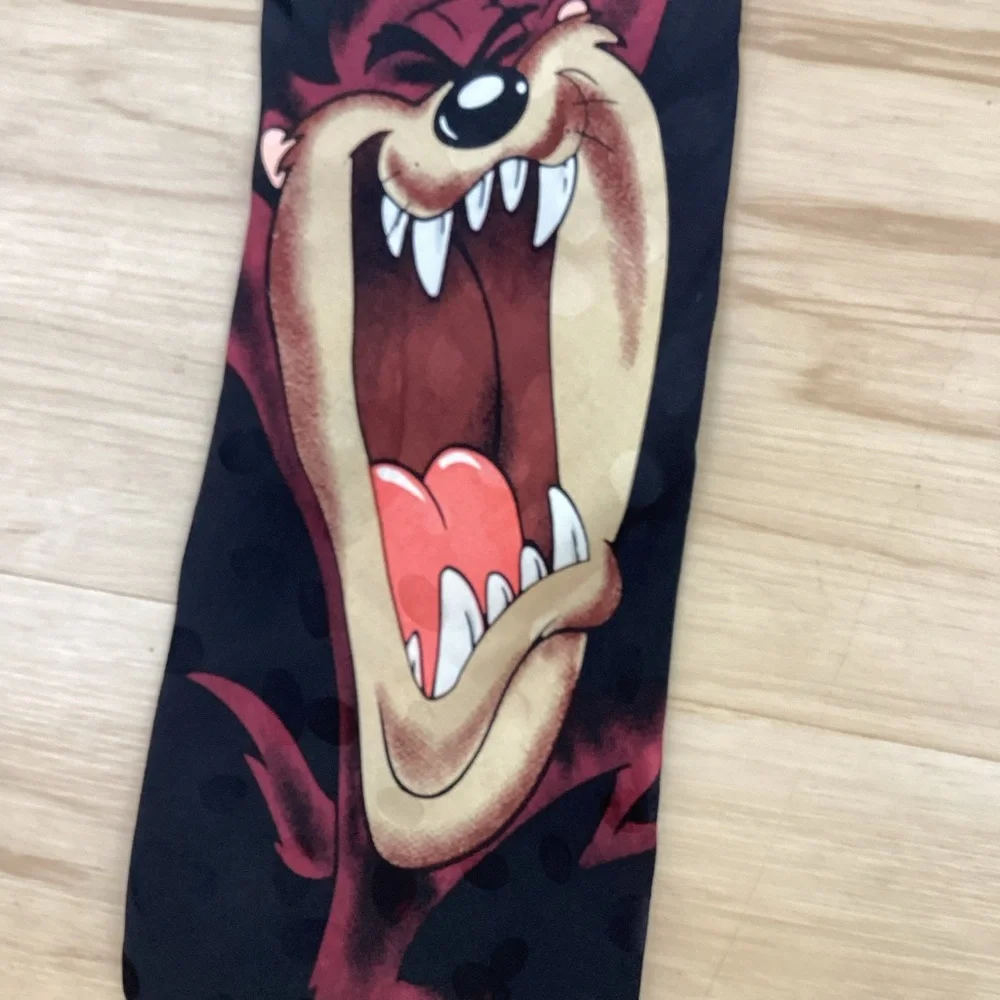 Looney Tunes Mania 100% Tasmanian‎ Devil Funny Novelty Black Neck Tie